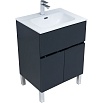 Мебель для ванной Aquanet Алвита New 60 см 1 ящик, 2 дверцы антрацит