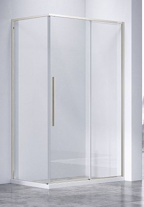 Душевой уголок Vincea Слим-Н (Slim-N) VSR-4SN9013CLBN 130x90 брашированный никель, стекло прозрачное