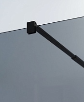 Душевая перегородка Cezares LIBERTA-L-1-90-GR-NERO 90x195 тонированный графит, профиль черный