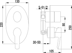 Смеситель для ванны Lemark Atlantiss LM3227C