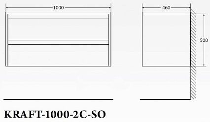 Тумба со столешницей BelBagno Kraft 100 см