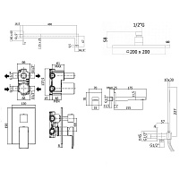 Душевой набор Paffoni Elle KITEL019CR120 душ 20 см, хром