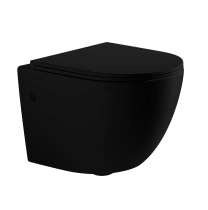 Подвесной унитаз Cerutti Sella Aria CT9160 безободковый, с микролифтом, черный матовый