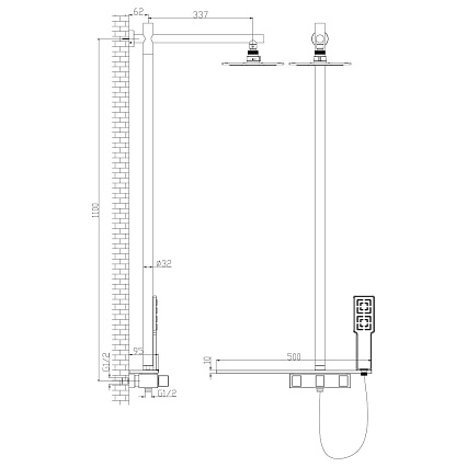 Душевая стойка Lemark Tropic LM7001C