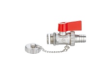 Кран шаровой DOUBLE-LIN дренажный бабочка 1/2&quot; с заглушкой на цепочке LL1018 (1/2&quot;)