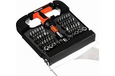 Набор бит и головок Ермак с Т-образной реверсивной отверткой, 48 предметов 651-229