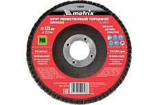 Круг лепестковый торцевой (P80; 125x22.2 мм) Matrix 74044