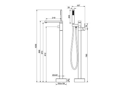 Напольный смеситель Aquatek Либра AQ1645