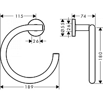 Вешалка для полотенец Hansgrohe Logis Universal 41724000 хром