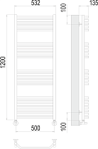 Полотенцесушитель водяной Terminus Виктория П22 500x1200, 4670078529558