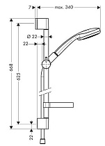 Душевой гарнитур Hansgrohe Croma 100 Vario/Unica C 27772000