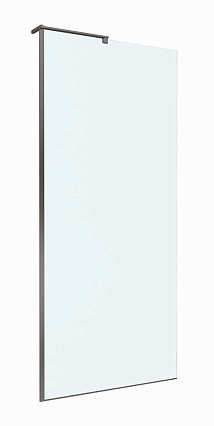 Душевая перегородка Belbagno UNO-L-1-TB-90-C-GM 90x200 прозрачная, оружейная сталь