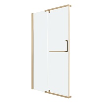 Душевая дверь Grossman Pragma 100x195 прозрачное, золото сатин 100.K33.03.100.32.00