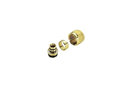 Коллекторный переход Tiemme 16х1/2"(16) латунь 1440053