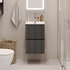 Тумба с раковиной BelBagno Uno-Mini 40 см Темно-серый матовый