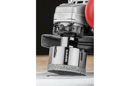 Коронка алмазная вакуумная пайка 55 мм, M14 Graphite 55H313