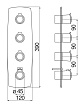 Смеситель для душа Nobili Sofi SI98104BR (на 4 выхода) Ancient bronze