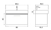 Тумба с раковиной Creto Milano 80 см
