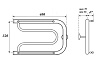 Полотенцесушитель водяной Point PN21334P 40x32 с полкой, хром