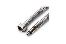 Подводка для смесителя Damento с нержавеющим оплетением, в ПВХ оболочке, 1/2-М10, 80 см, длинная 003851