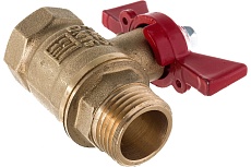 Латунный шаровой кран для воды Valfex OPTIMA 1/2&quot; ВР/НР ручка-бабочка 11Б27фт1М VF.218.L0B1.012.Bir