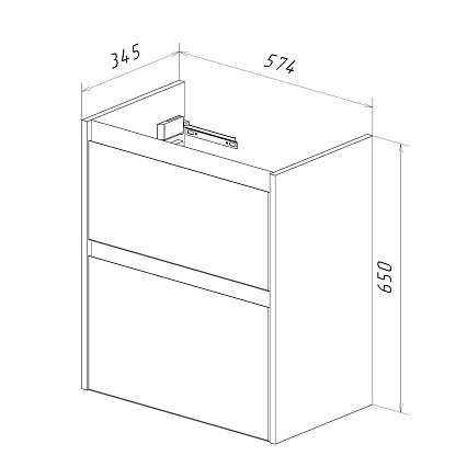 Мебель для ванной Lemark Combi 60 см белый глянец