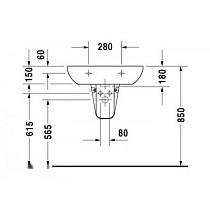 Полупьедестал для раковины Duravit D-Code 08571800002