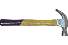 Молоток-гвоздодер Политех деревянная ручка, 450 г 2533045