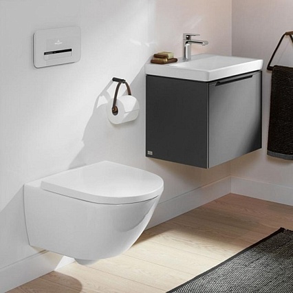 Подвесной унитаз Villeroy&Boch Subway 3.0 безободковый, с микролифтом 4670TSR1