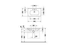 Раковина-столешница Duravit DuraStyle 80