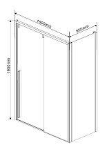 Душевой уголок Vincea Lugano VSR-1L9015CLB-1 150x90 черный, прозрачный