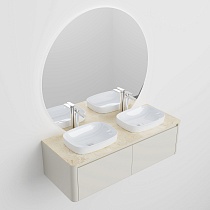 Мебель для ванной Black&White Universe U916.1400-2 Double 140 см, бежевый, две раковины