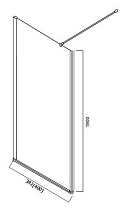 Боковая стенка Am.Pm Bliss L 40x190 W53G-W40-000CT