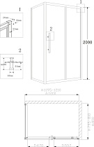 Душевой уголок Grossman Pragma PR-120SQR 120x80 прямоугольный, серебро, R