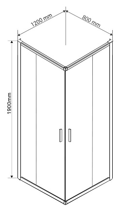 Душевой уголок Vincea Garda VSS-1G8012CL 120x80 хром, прозрачное