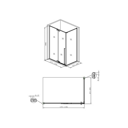 Душевой уголок Allen Brau Fantasy 140x90 3.11004-00, прозрачные стекла, профиль хром