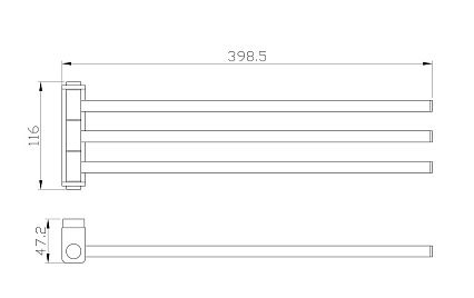 Полотенцедержатель Wonzon&Woghand Lotte WW-8341 хром