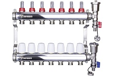 Коллекторная группа Altstream с расходомерами в сборе из нержавеющей стали 1&quot;х3/4&quot; 7 выходов 005071106