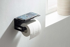 Держатель туалетной бумаги Aquatek Либра AQ4929MB черный матовый