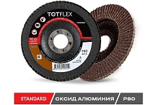 Круг лепестковый торцевой STANDARD 2 (125x22.2 мм; Р80) TOTFLEX 4631148128149