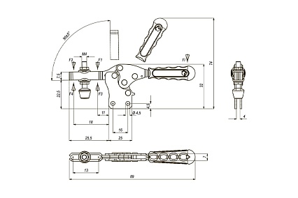 Горизонтальный механический прижим KUKAMET S112-0