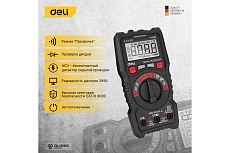 Универсальный цифровой мультиметр Deli DL334302 (напряжение 0,2-600В,AC/DC, ЖК-дисплей, 2х1,5В ААА) 102977