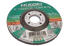 Круг обдирочный 115x6х22 мм, A24R, тип 27 Hikoki RUH11560