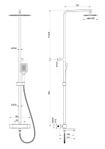 Душевая стойка Wonzon&Woghand WW-88739901-BG термостат, брашированное золото