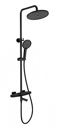Душевая стойка Wonzon&Woghand Neo WW-B3046-A1-MB термостат, черный матовый