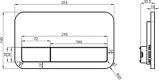 Кнопка смыва Villeroy&Boch ViConnect 922490AN черный матовый