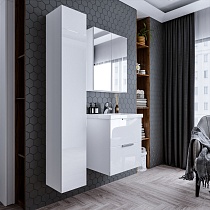 Мебель для ванной Бриклаер Хелена 60 см высокий белый глянец
