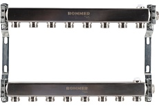 Коллектор из нержавеющей стали Rommer для радиаторной разводки, 8 выходов Rms-4401-000008 RG0091LAN1B01J