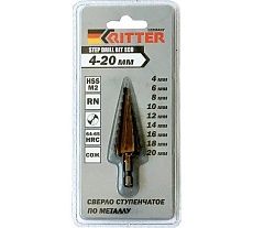 Сверло ступенчатое по металлу (4-20 мм; HSS M2) RITTER PS14204200