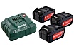 Аккумуляторы 3 шт. (4 А*ч; 18 В; Li-Ion) и ЗУ ASC 30-36 Basic-Set Metabo 685049000